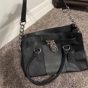 Black Michael Kors Shoulder Bag with Silver Studs